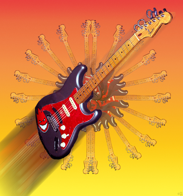Rotated guitar