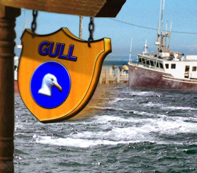 Gull oil sign